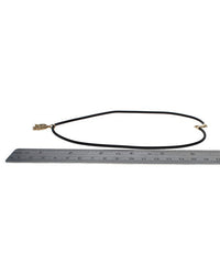 Black Enamel Spotted Leopard Drop Necklace in Yellow Gold