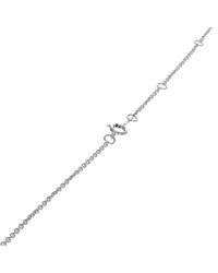 Irradiated Blue and White Diamond Drop Necklace