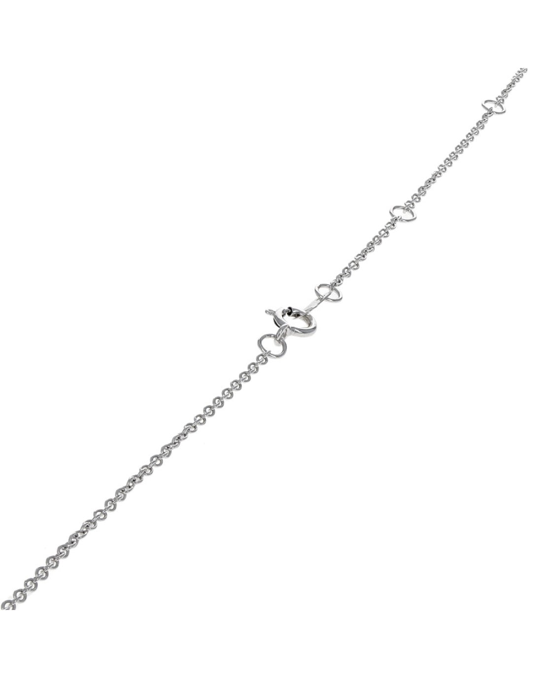 Irradiated Blue and White Diamond Drop Necklace