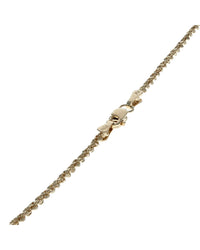 Pyrope Garnet and Diamond Square Halo Drop Necklace in Yellow Gold