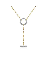 Gabriel & Co. Contemporary Collection Diamond Y Knot Necklace