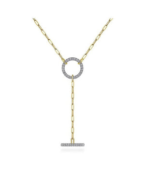 Gabriel & Co. Contemporary Collection Diamond Y Knot Necklace