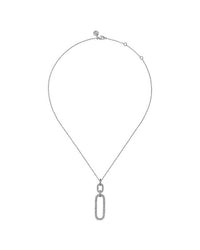 Gabriel & Co. Lusson Collection Diamond Oval Link Drop Necklace