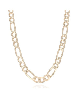 Figaro Chain Necklace in Yellow Gold