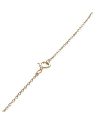 Diamond Open Ribbon Heart Drop Necklace in Yellow Gold