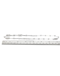 Mixed Cut Diamond Station Bar Link Neckace