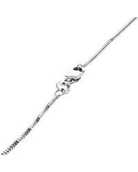 Diamond Solitaire Swirl Drop Necklace in White Gold
