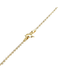 Diamond Cross on Singapore Chain Necklace