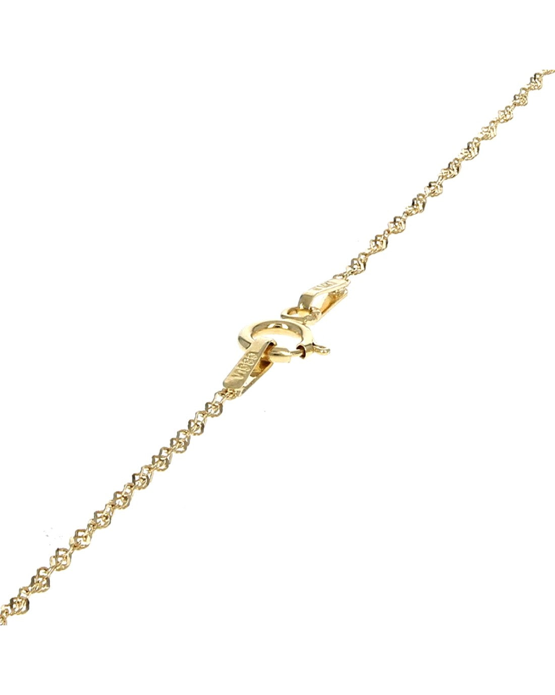 Diamond Cross on Singapore Chain Necklace