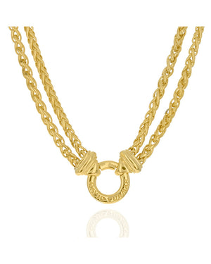 David Yurman Double Wheat Chain Bit Station Necklace