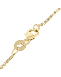 Diamond Woven Square Drop Necklace in White and Yellow Gold