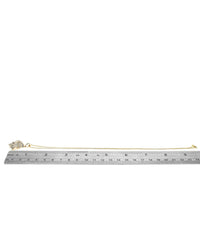 Diamond Woven Square Drop Necklace in White and Yellow Gold