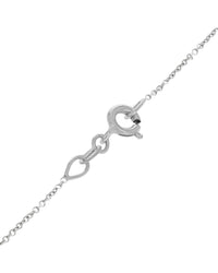 Diamond Open Heart Drop Necklace in White Gold
