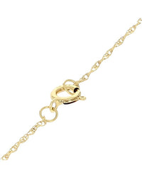 Diamond Solitaire Open Heart Necklace