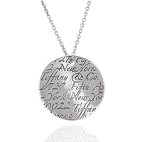 Tiffany & Co. Notes Medallion Necklace in Sterling Silver