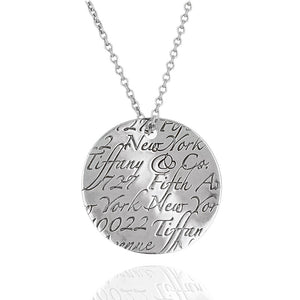 Tiffany & Co. Notes Medallion Necklace in Sterling Silver
