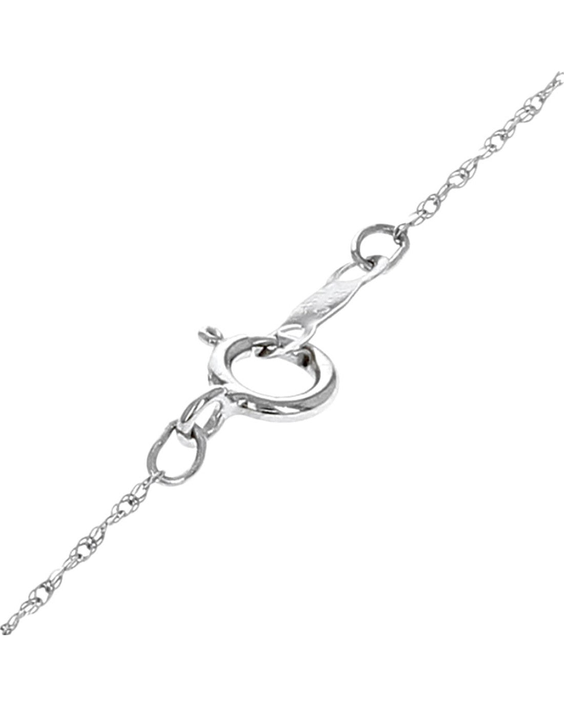 Blue Sapphire and Diamond Graduated Crossover Drop Necklace in White Gold