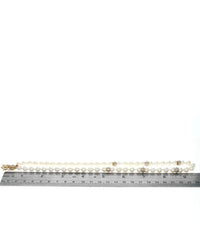 Pearl Strand Necklace with Diamond Rondelles and Pearl Clasp