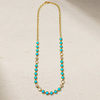 Bubble Turquoise and Diamond Necklace