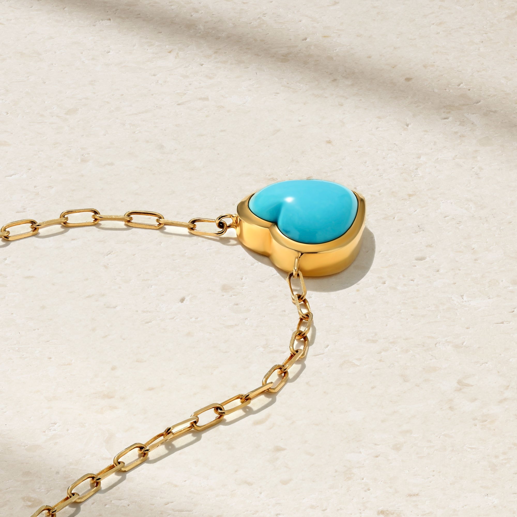 Heart of Gold Turquoise Necklace