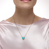 Heart of Gold Turquoise Necklace