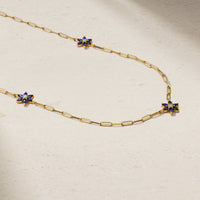 Daffodil Garden Sapphire and Diamond Station Necklace