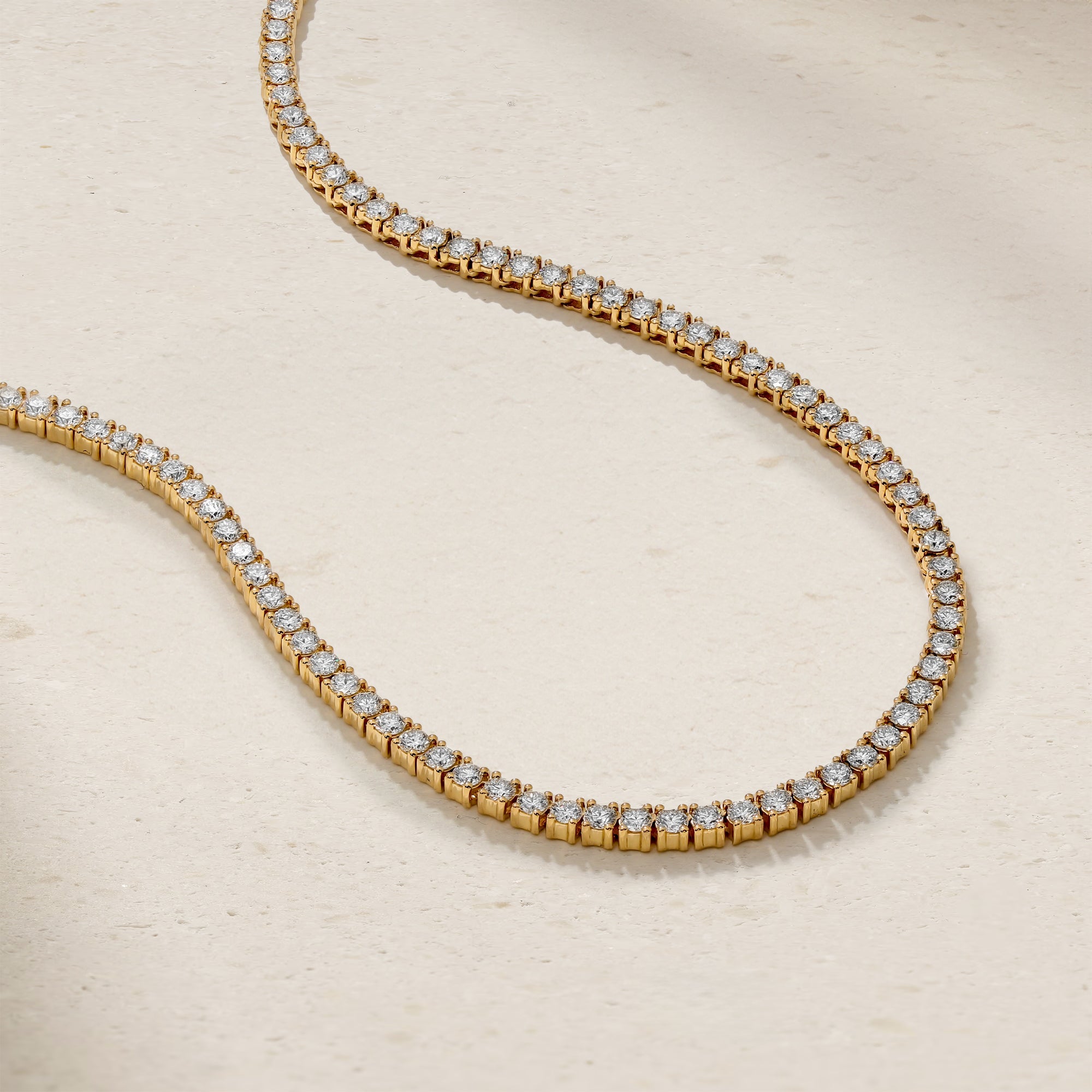 Single Thread Diamond Tennis Necklace