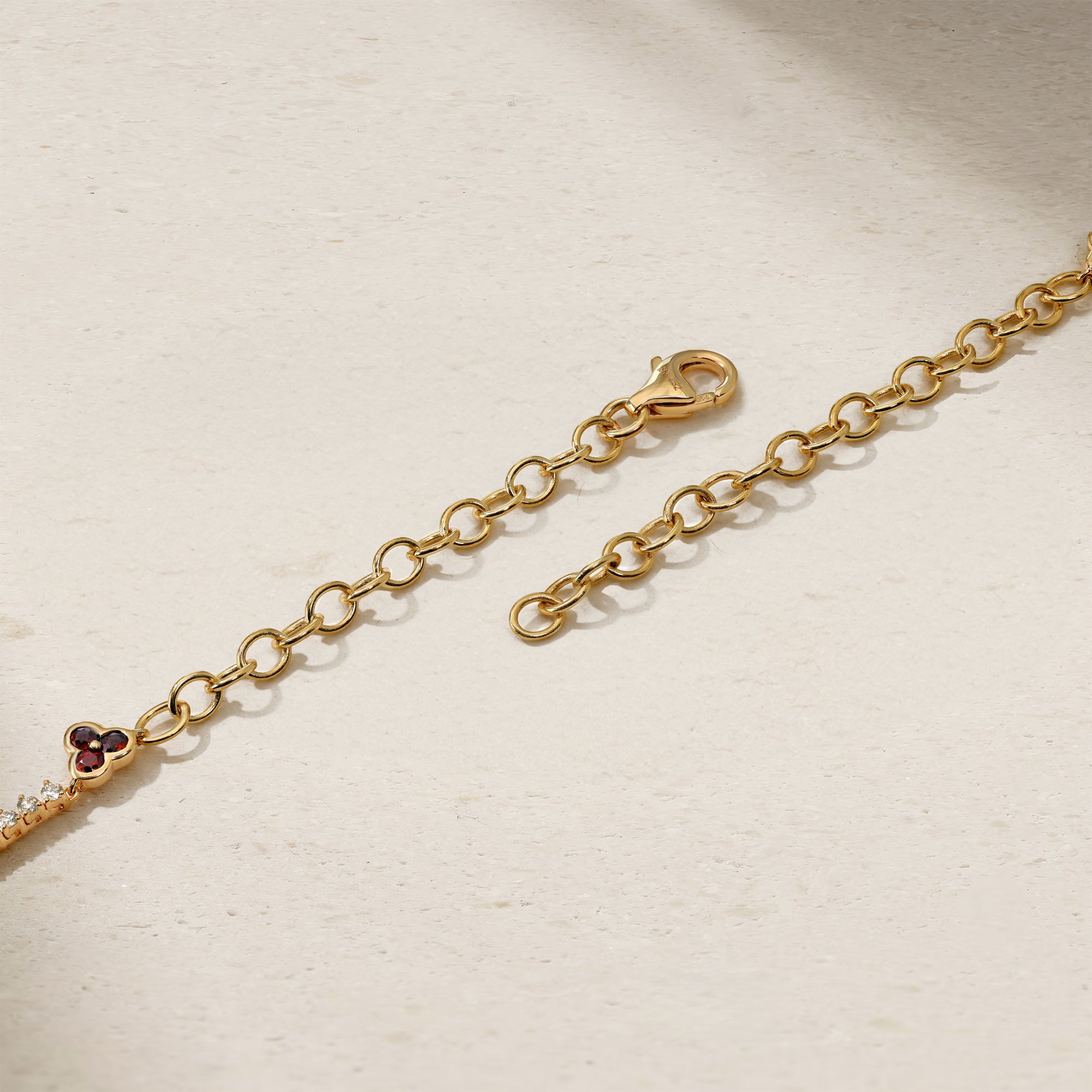 Trinity Ruby and Diamond Tennis Necklace