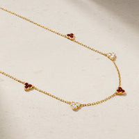 Trinity Ruby and Diamond Station Necklace