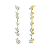 Pear Shape Diamonds Drop Earrings
