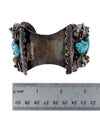 Navajo SISTEKS Sterling Silver & Turquoise Watch Cuff Bracelet