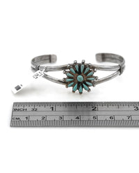 Zuni Sterling Silver & Turquoise Cuff Bracelet