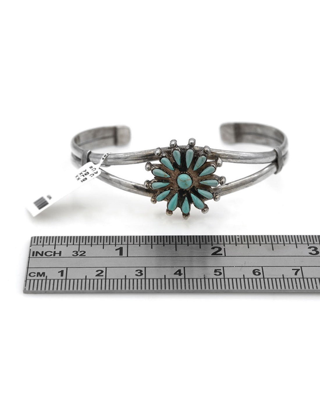 Zuni Sterling Silver & Turquoise Cuff Bracelet