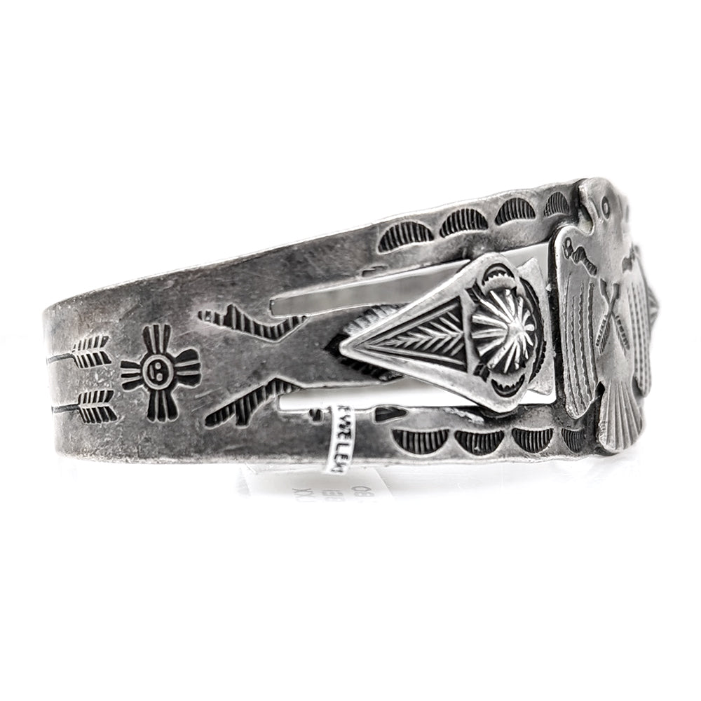 Navajo Sterling Silver Thunderbird Cuff Bracelet