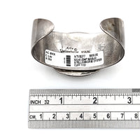 Navajo Artie Yellowhorse Sterling Silver Oyster Shell Cuff Bracelet