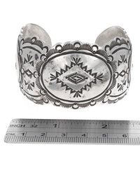 Navajo Stamped Sterling Silver Cuff Bracelet