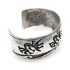 Navajo Signed K Sterling Silver Kokopelli Cuff Bracelet