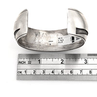 Navajo Signed K Sterling Silver Kokopelli Cuff Bracelet