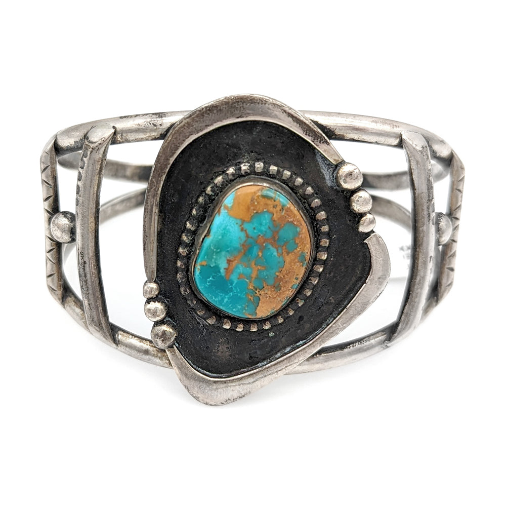 Navajo Sterling Silver & Turquoise Cuff Bracelet