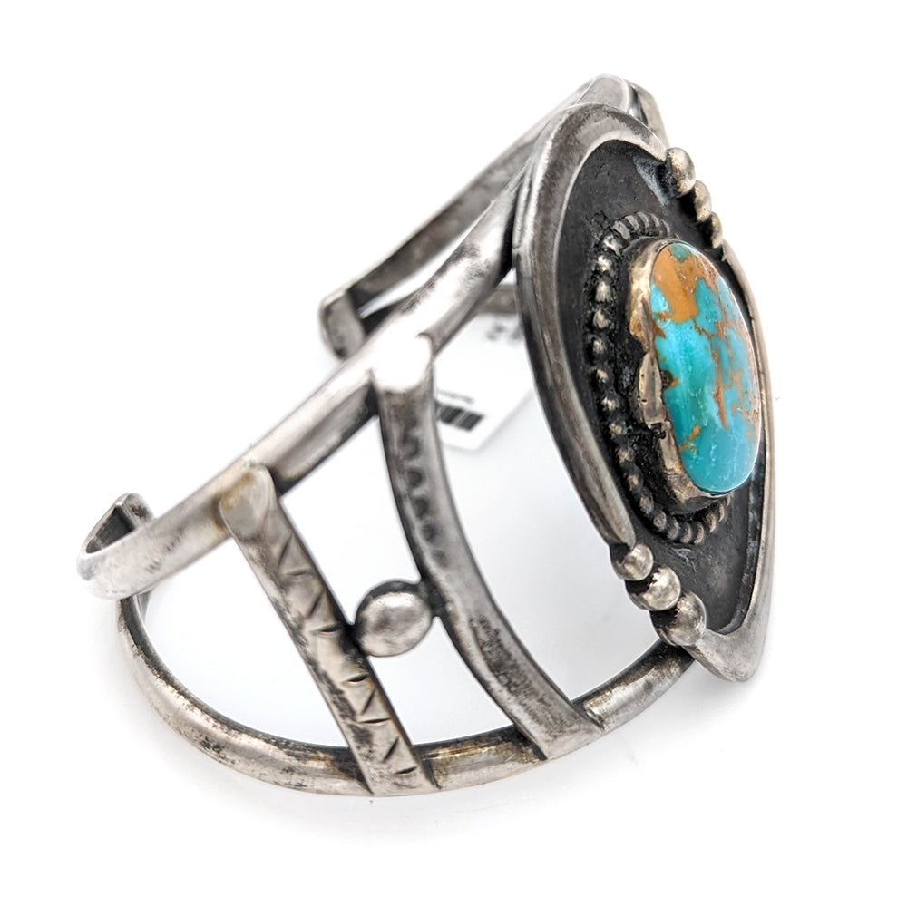 Navajo Sterling Silver & Turquoise Cuff Bracelet