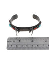 Navajo Sterling Silver Turquoise & Coral Watch Cuff Bracelet