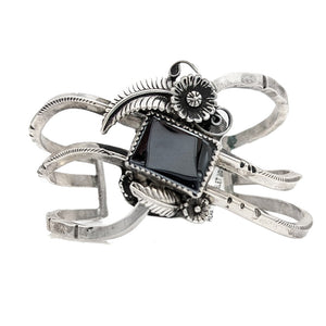 Southwestern Sterling Silver & Hematite Cuff Bracelet