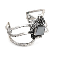 Southwestern Sterling Silver & Hematite Cuff Bracelet