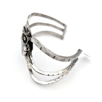 Southwestern Sterling Silver & Hematite Cuff Bracelet
