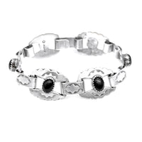 Navajo Sterling Silver & Black Onyx Bracelet