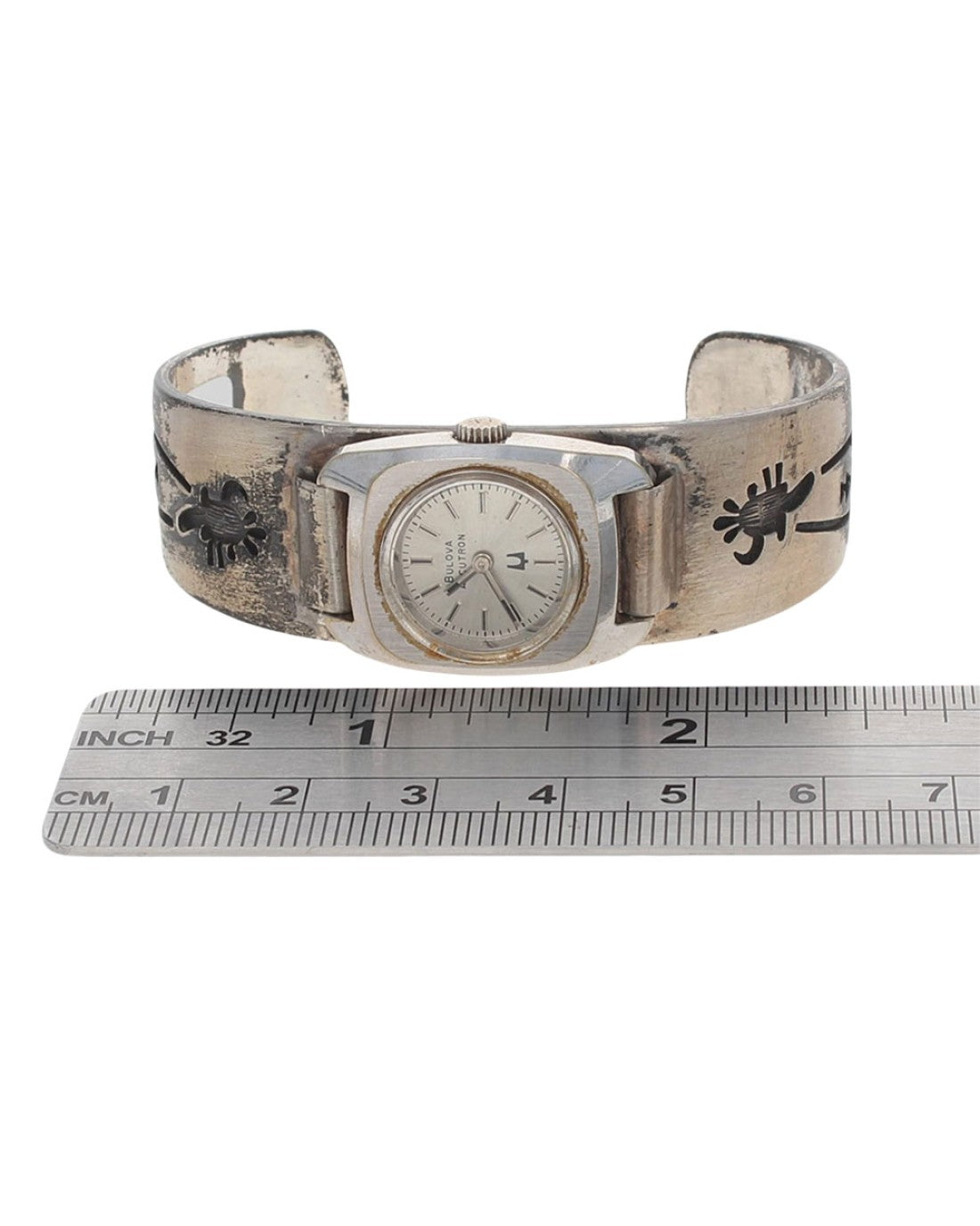 Hopi Hubert Yowytewa Sterling Silver Watch Cuff Bracelet