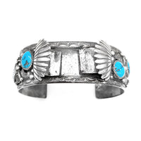 Navajo Sterling Silver & Turquoise Watch Cuff Bracelet