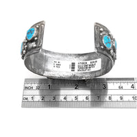 Navajo Sterling Silver & Turquoise Watch Cuff Bracelet