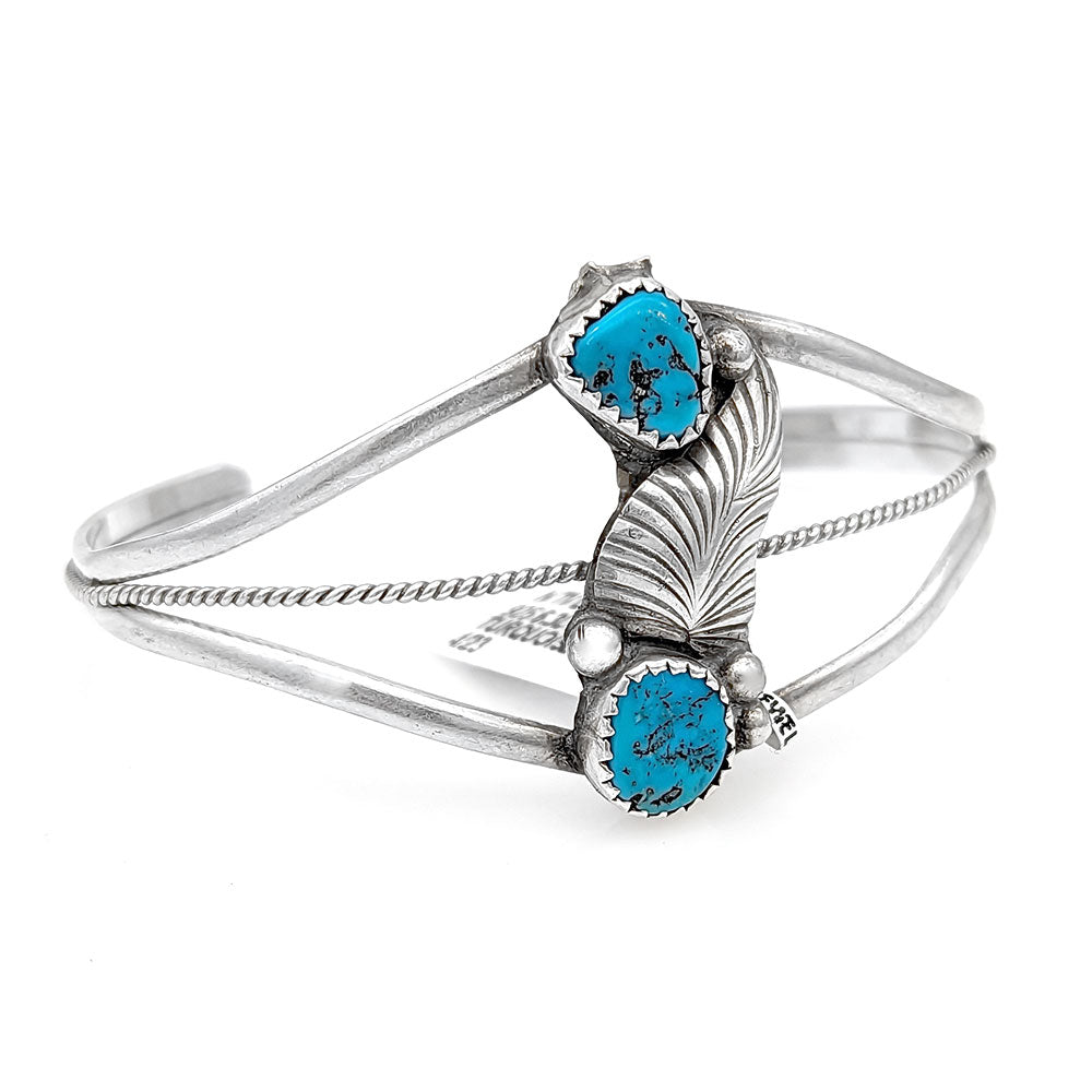 Navajo Sterling Silver & Turquoise Cuff Bracelet