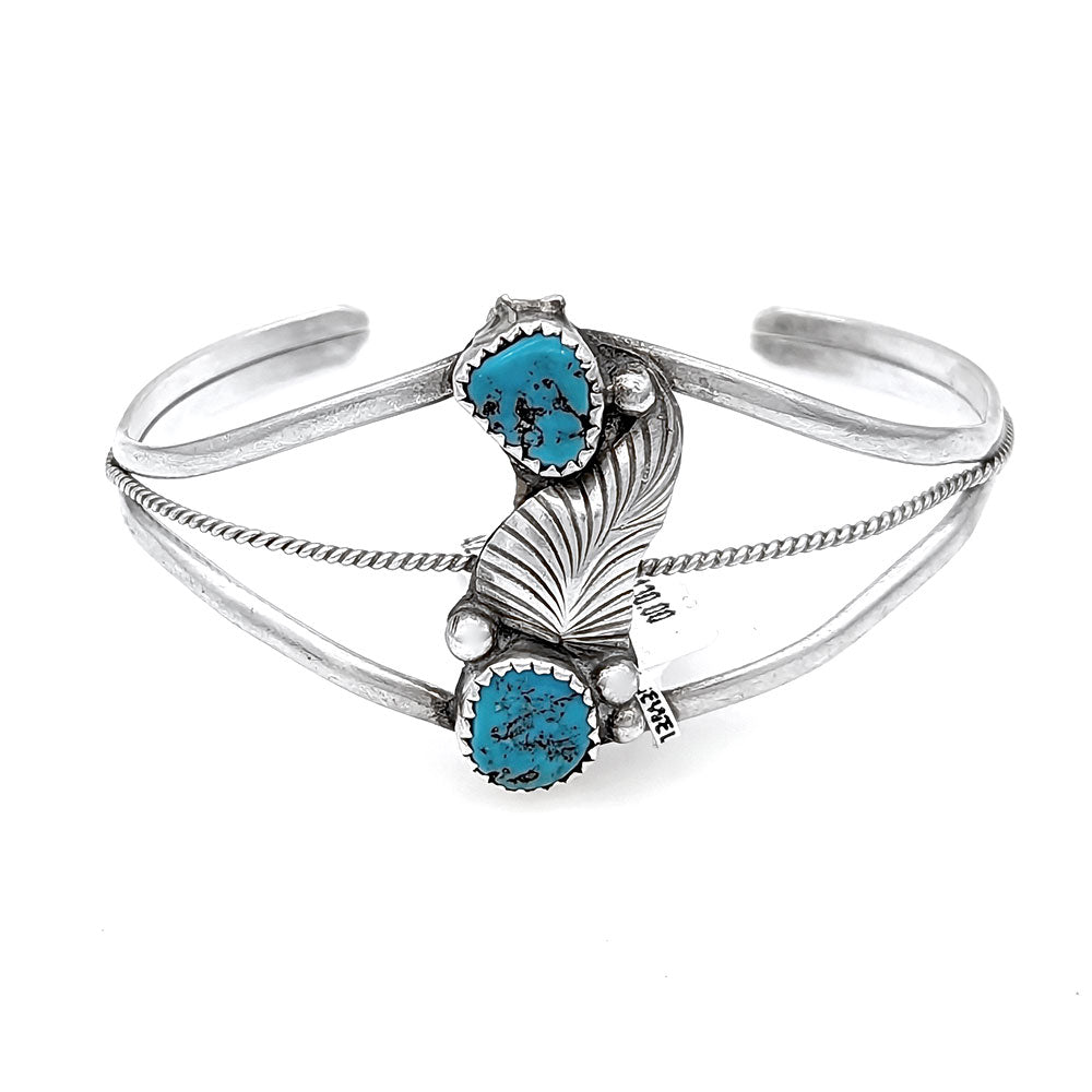Navajo Sterling Silver & Turquoise Cuff Bracelet